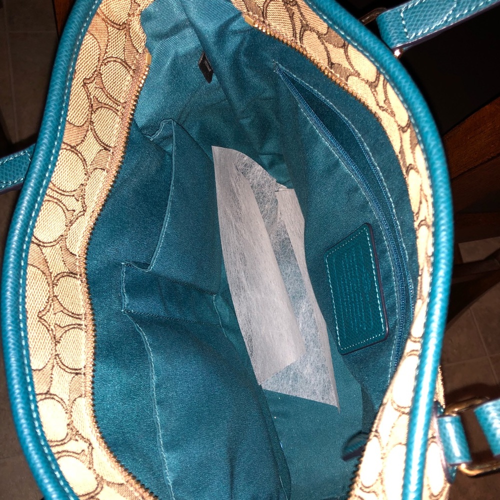 Beautiful Teal Coach Purse